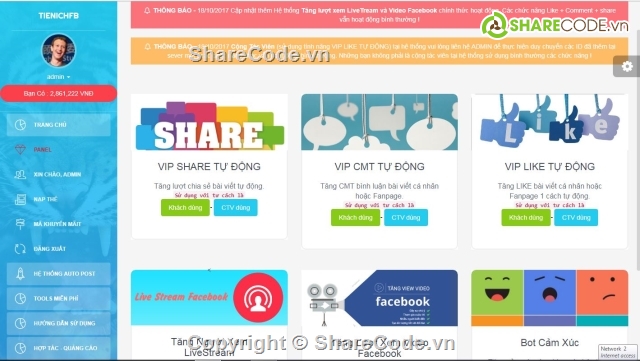 vip like,code web tăng like,Code Vip Like,Full Panel Quản Lý,Nạp Thẻ Tool Facebook